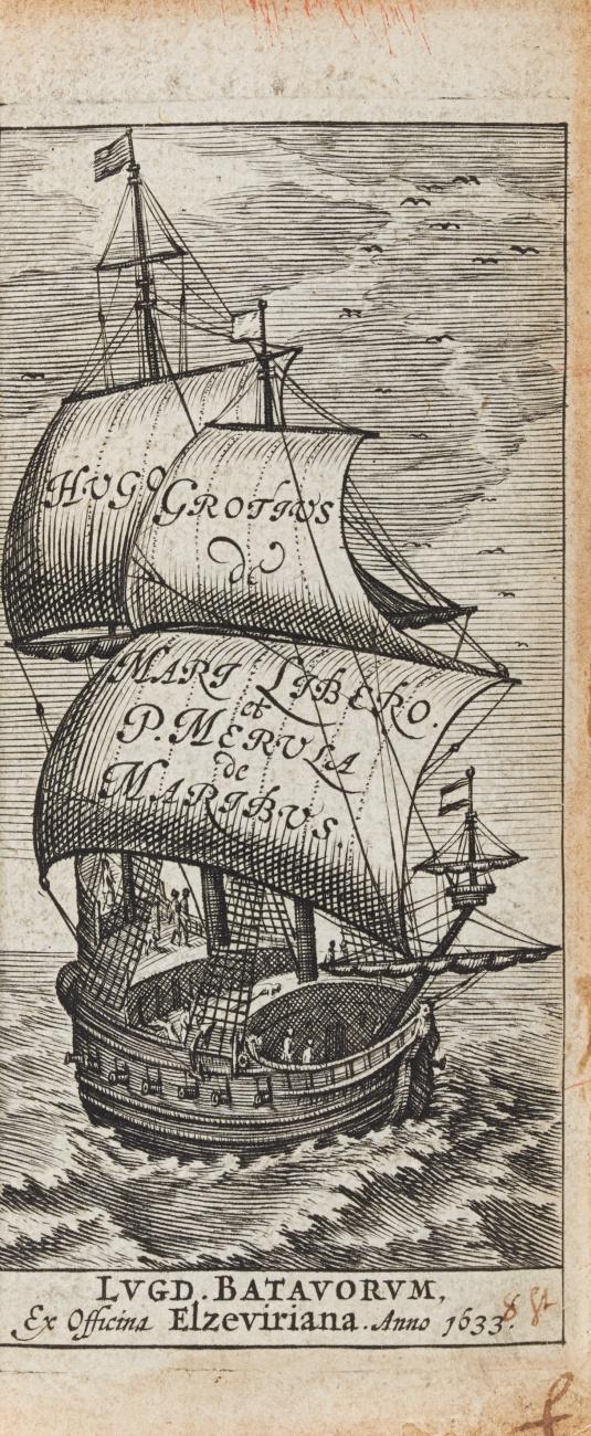 De mare libero et P. Merula de maribus. 2 Tle in 1 Bd.