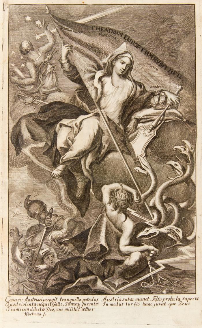 Theatrum Europaeum. Oder Außführlich fortgeführte Friedens- und Kriegs-Beschreibung. Und was mehr Von denck- und merckwürdigsten Geschichten.. vom 1707ten Jahr, biß zu Ausgang des 1709 vorgegangen... (= 18. Teil).