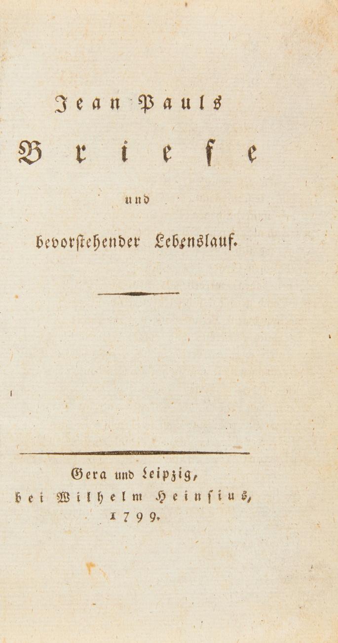 Briefe und bevorstehender Lebenslauf.