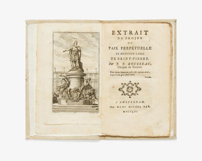 Extrait du projet de paix perpétuelle de Monsieur l'Abbé de Saint-Pierre.