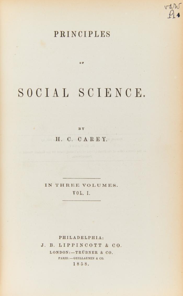 Priciples of Social Science. 3 Bde.