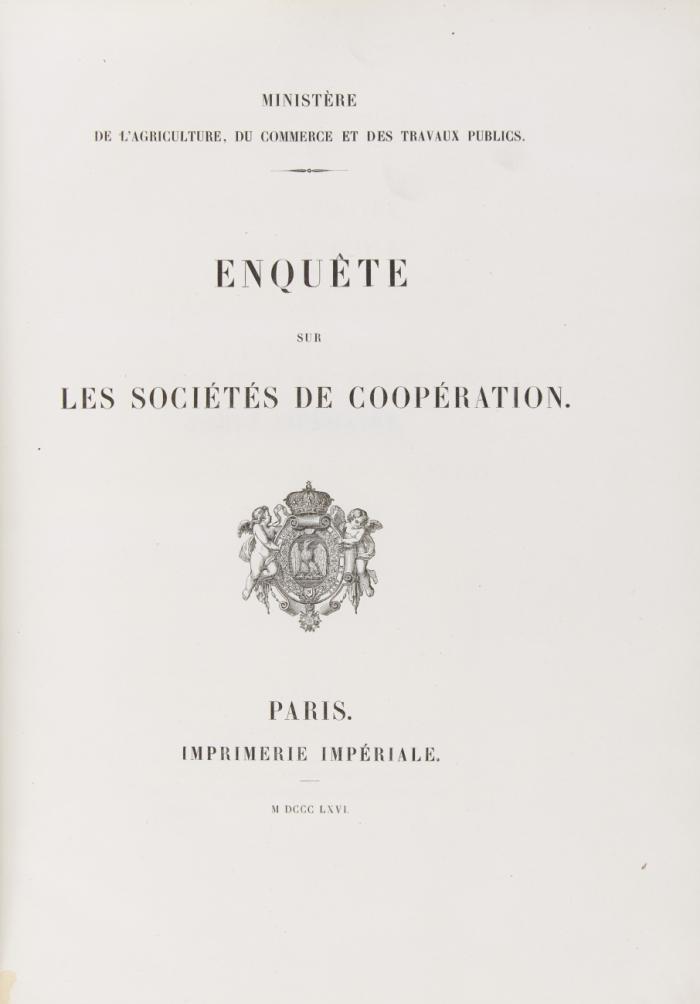Frankreich. - Enquètes für volkswirtschaftliche Gesetzentwürfe, 1862-1866. 5 Bde.