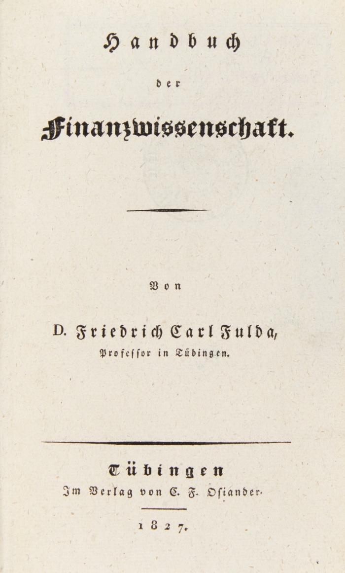Handbuch der Finanzwissenschaft.