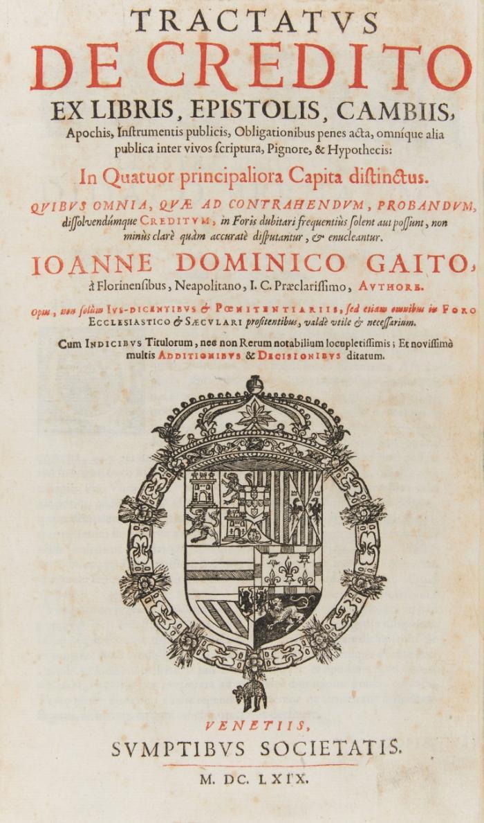 Tractatus de credito ex libris, epistolis, cambiis, apochis, instrumentis publicis, obligationibus penes acta, omnique alia publica inter vivos scriptura, pignore, & hypothecis: In Quatuor principaliora Capita distinctus.