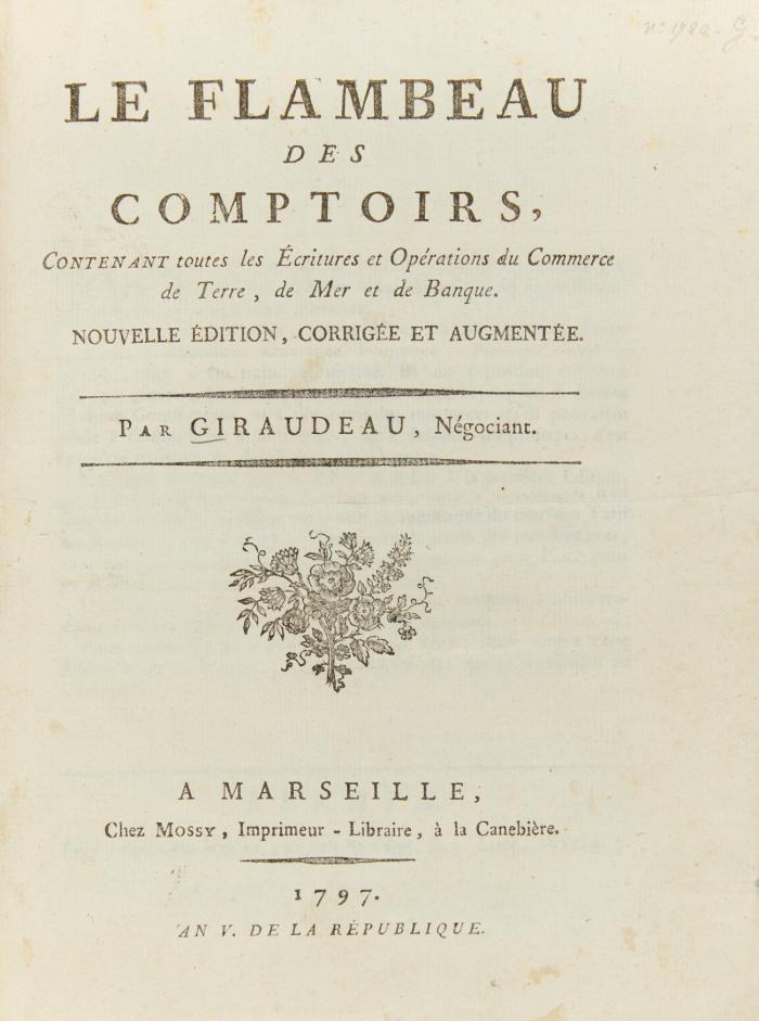 Le flambeau des comptoirs. Nouvelle èdition.