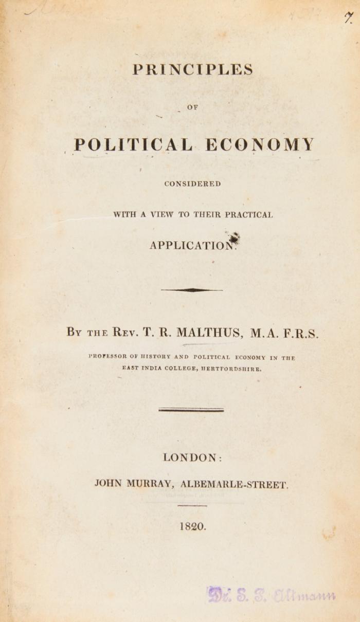 Principles of Political Economy considered with a View to their practical Application.