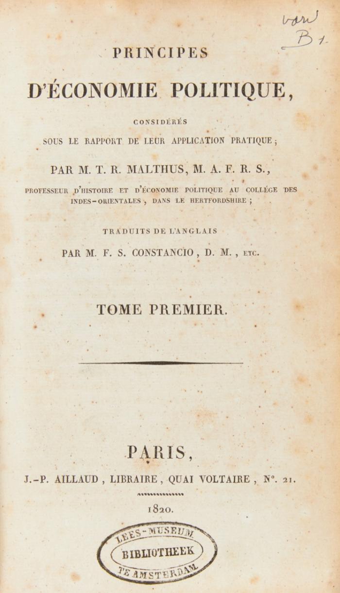 Principes d'économie politique, considérés sous le rapport de leur application pratique. 2 Bde.
