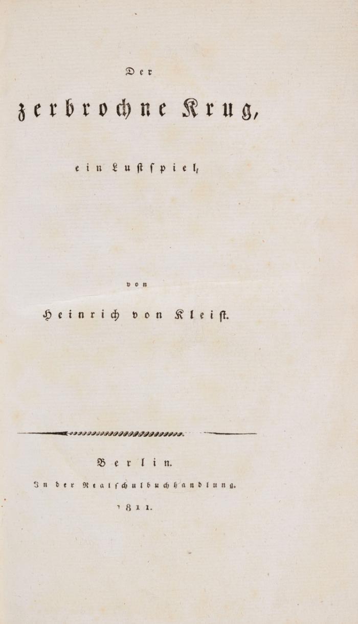 Der zerbrochne Krug, ein Lustspiel.
