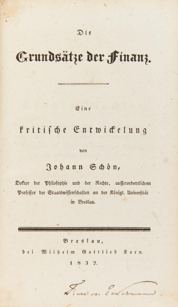 Die Grundsätze der Finanz. Eine kritische Entwickelung.