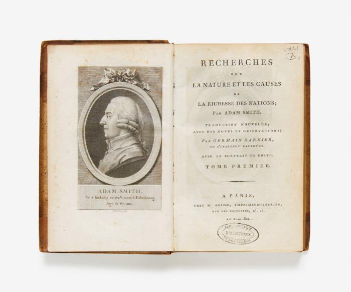 Recherches sur la Nature et les Causes de la Richesse des Nations. 5 Bde.