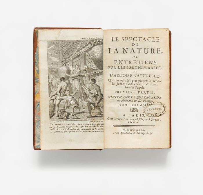 Le spectacle de la nature, ou entretiens sur les particularités de l'histoire naturelle. Tle. 1-8 in 9 Bdn.