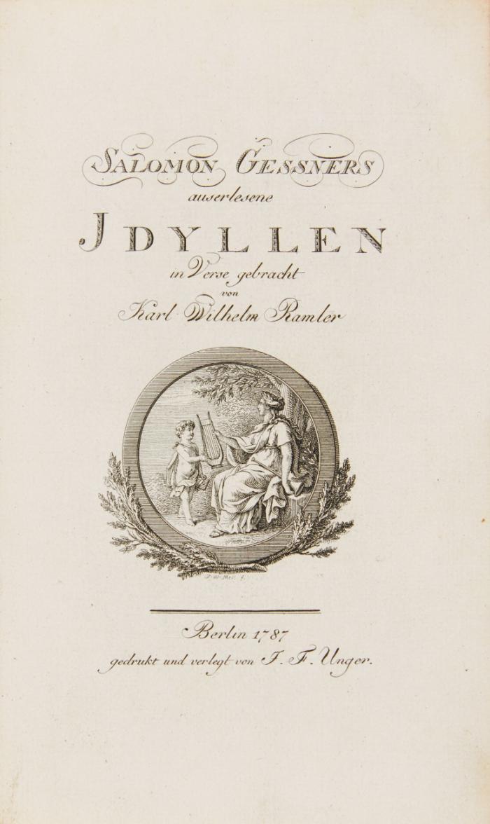 Auserlesene Idyllen in Verse gebracht von Karl Wilhelm Ramler.