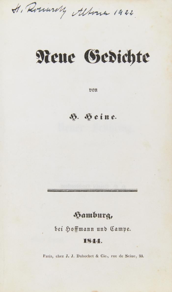 Neue Gedichte.