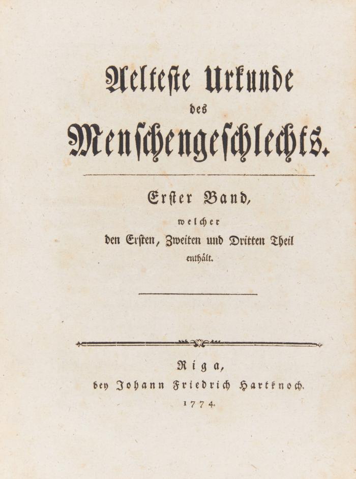 Aelteste Urkunde des Menschengeschlechts. 4 Tle in 2 Bden.