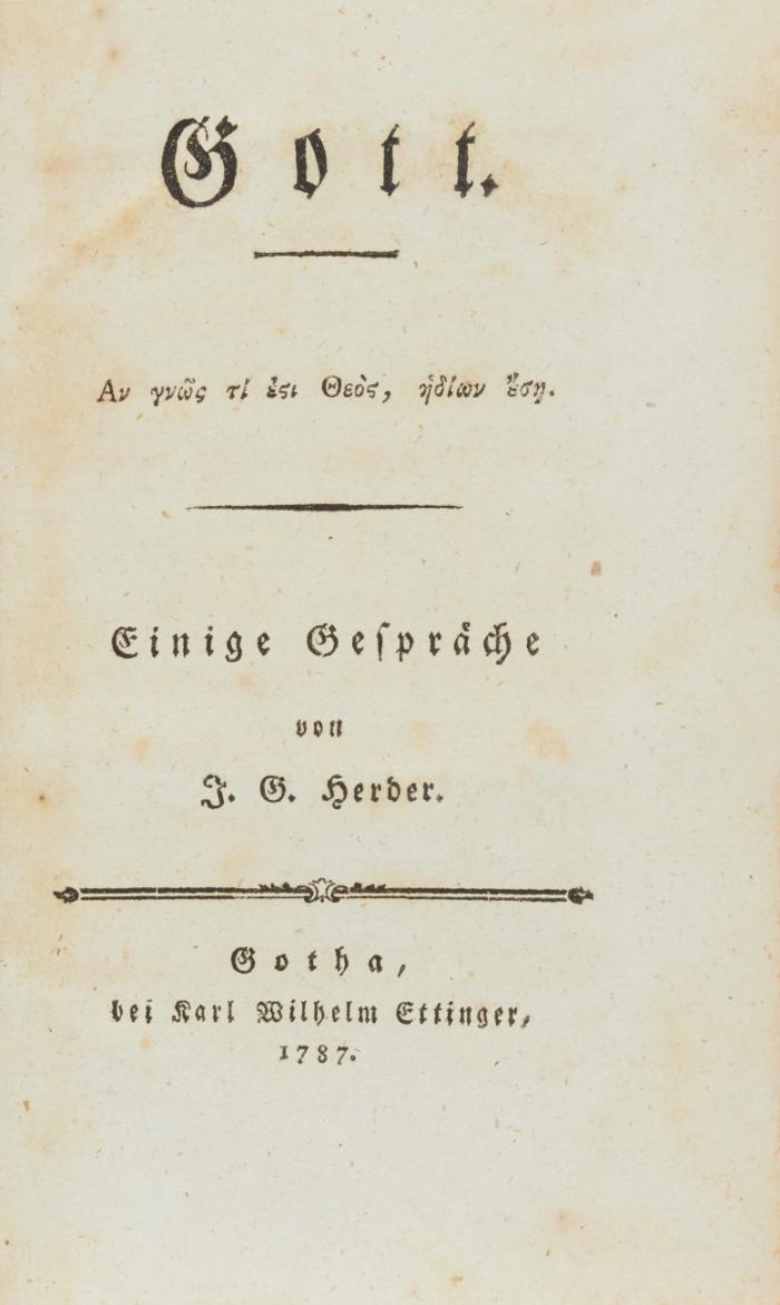 Gott. Einige Gespräche.