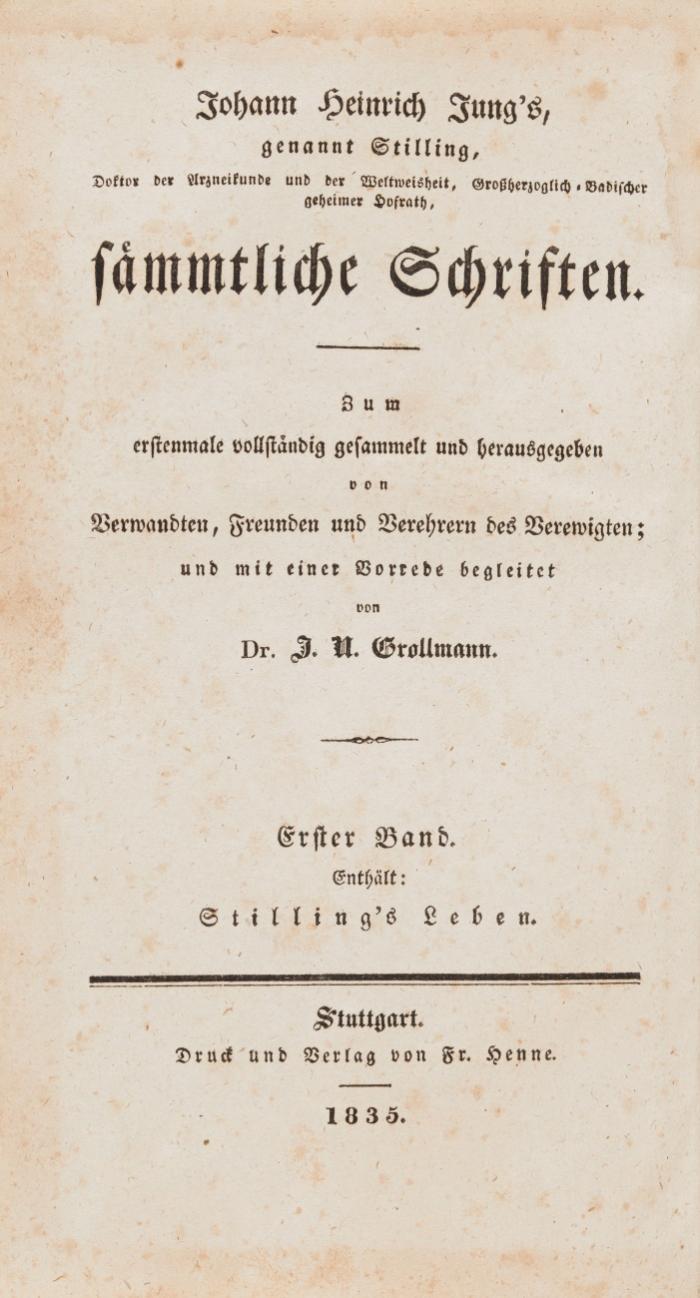 Sämtliche Schriften. Zum erstenmale vollständig gesammelt u. hrsg. von Verwandten, Freunden und Verehrern des Verewigten; und mit einer Vorrede begleitet v. J. U. Grollmann. 13 Bände u. 1 Ergänzungsband in zus. 14 Bänden.