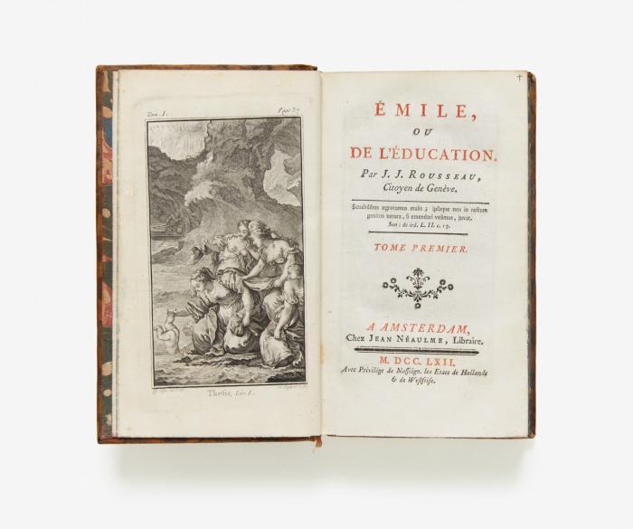 Émile, ou de l'éducation. 4 Bde.