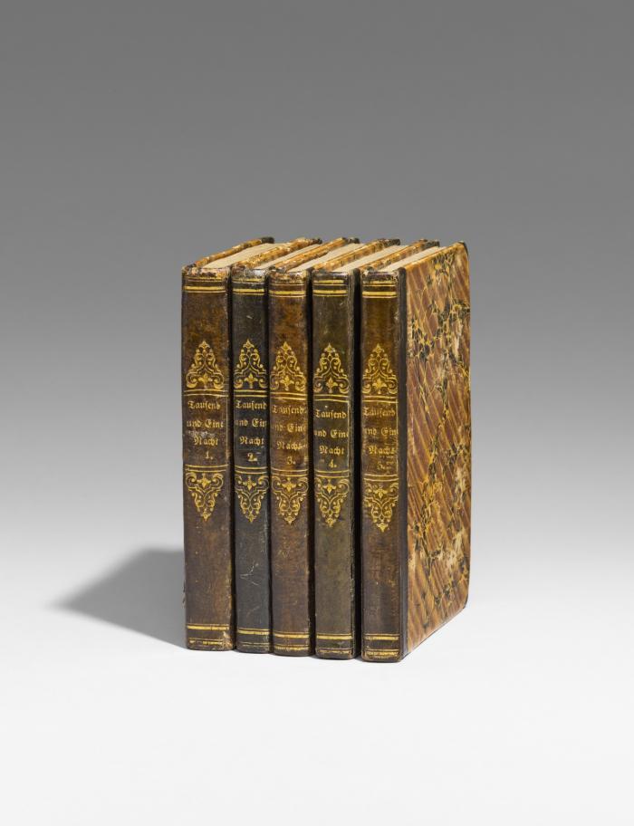 Tausend und Eine Nacht. Arabische Erzählungen. Deutsch von Max. Habicht, Fr. H. von der Hagen und Carl Schall. 15 Bände. Fünfte verbesserte Auflage.
