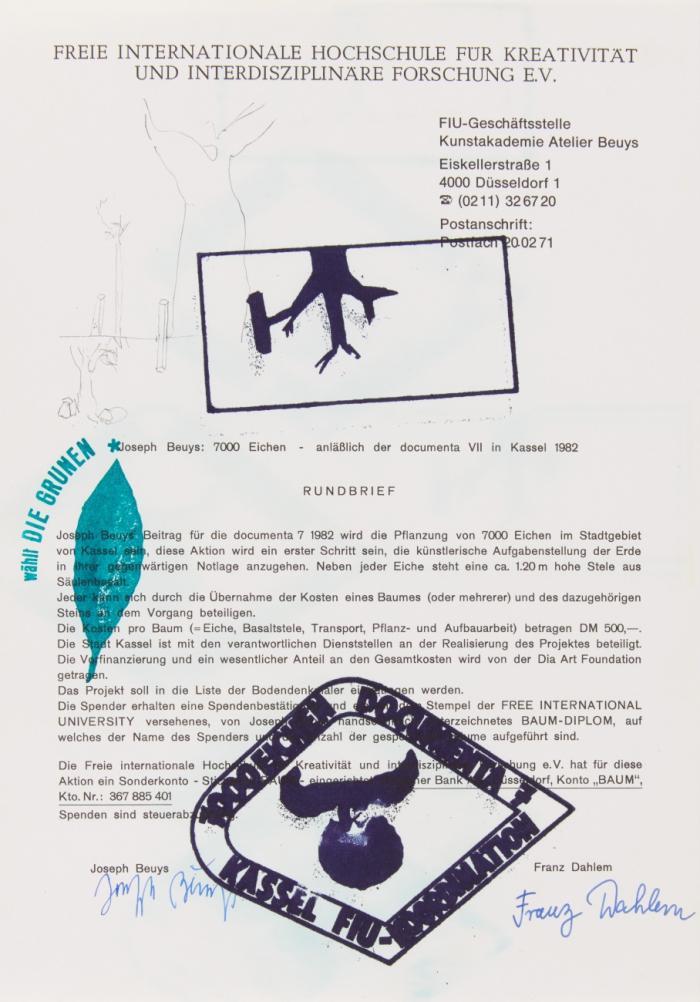 RUNDBRIEF F.I.U. (2) / RUNDBRIEF DIA ART FOUNDATION (8)