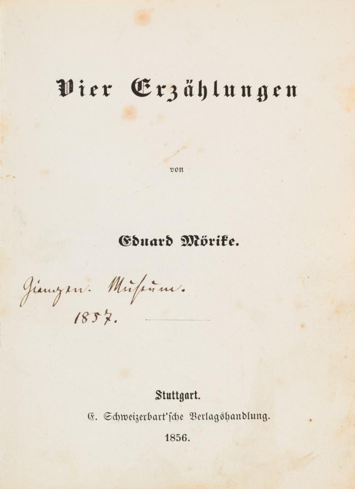 Vier Erzählungen.