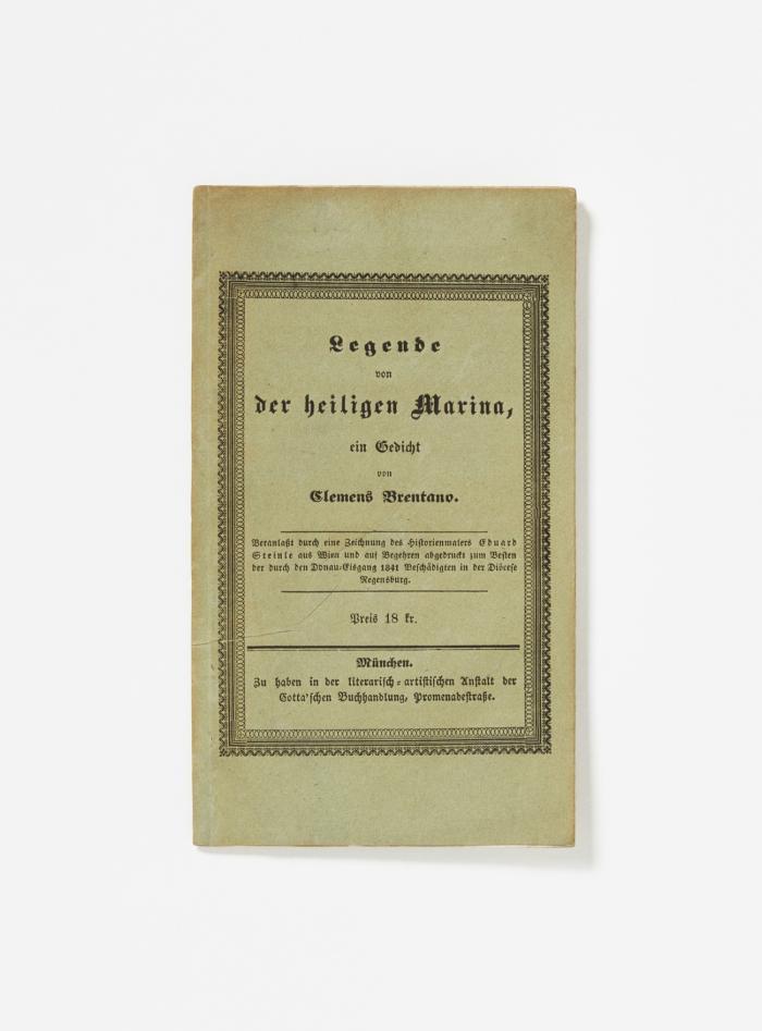 Legende von der heiligen Marina, ein Gedicht von Clemens Brentano.
