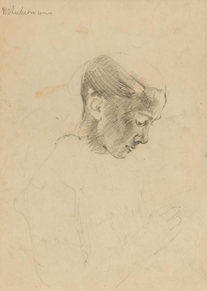 NÄHENDES MÄDCHEN (MODELLSTUDIE)