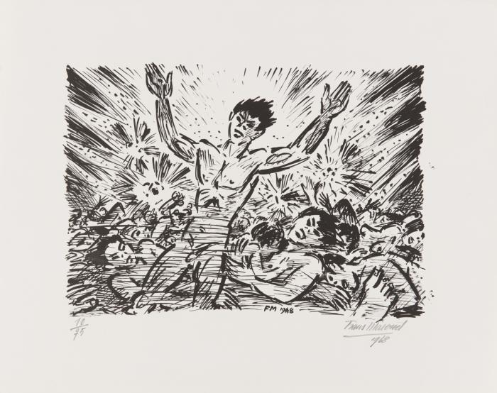 FEMME BLESSÉE 1950 / VIET-NAM 1968 / OHNE TITEL (MÄNNLICHE KOPFSTUDIE)