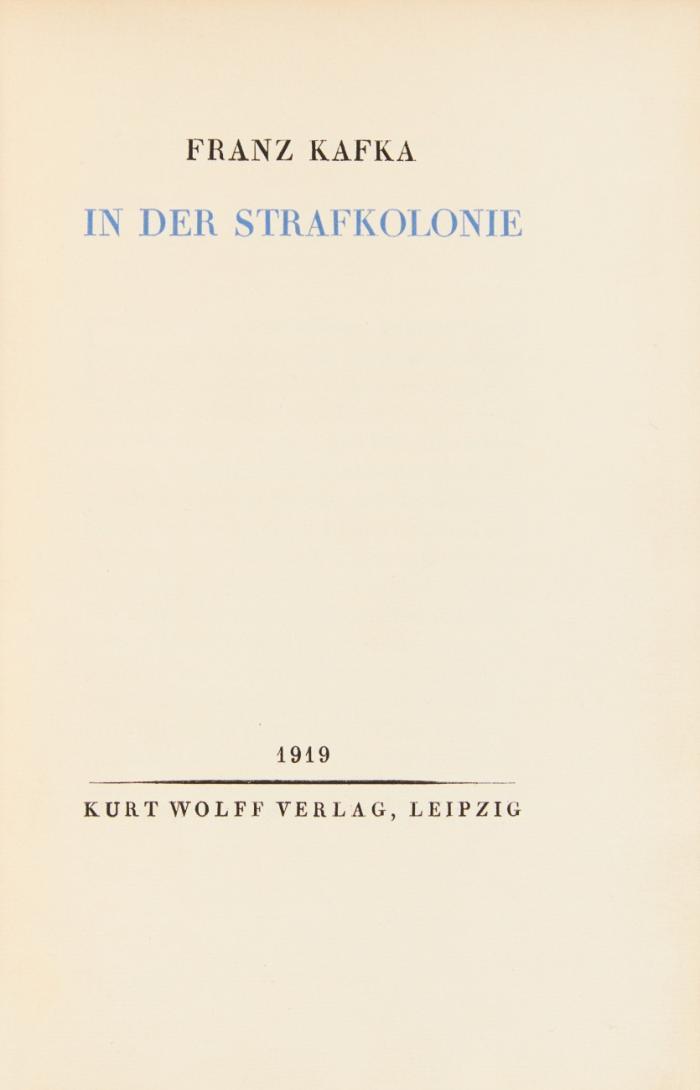 In der Strafkolonie.