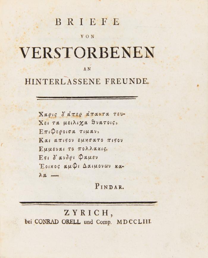 Briefe von Verstorbenen an hinterlassene Freunde.