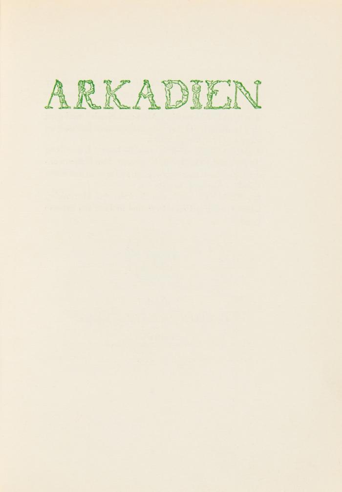 Arkadien, eine Zeitschrift für Bücher-Liebhaber. 2 Hefte in 2 Bd. (alles).
