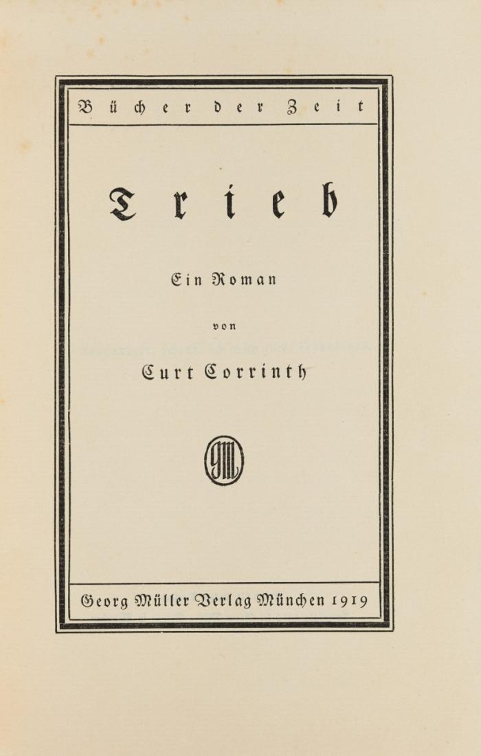 Trieb. Ein Roman.