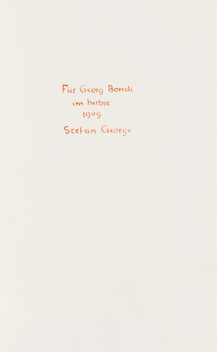 Dante. Stellen a. d. goettlichen Komoedie. Umdichtung v. Stefan George. In genauer Nachbildung der Ur-Schrift.