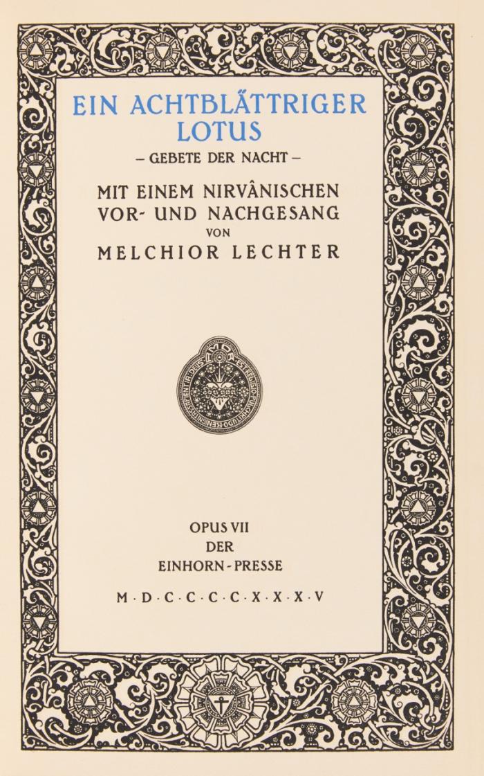 Ein achtblättriger Lotus. Gebete der Nacht.