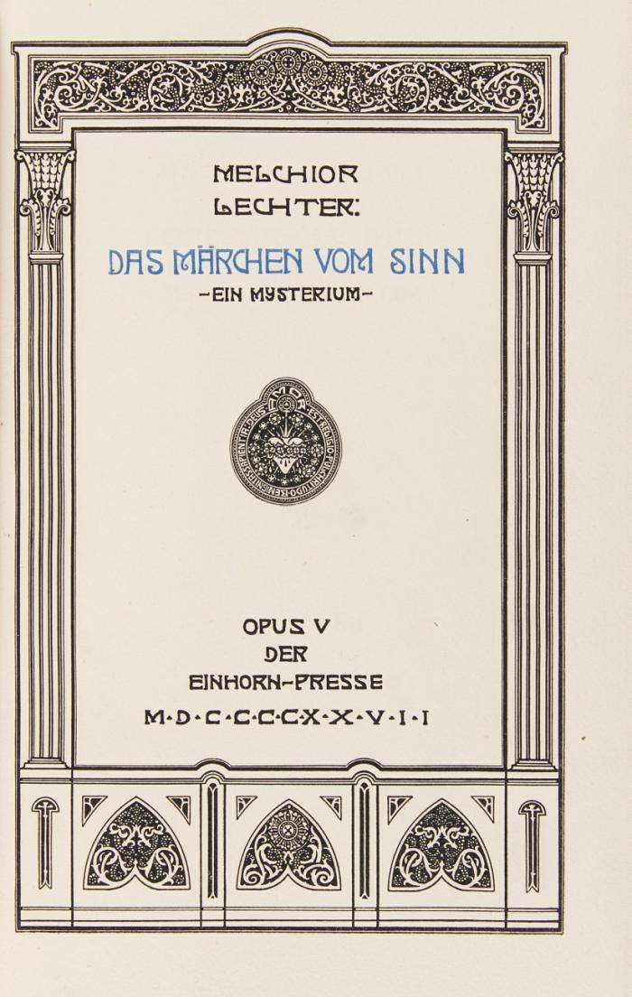 Das Märchen vom Sinn. Ein Mysterium.