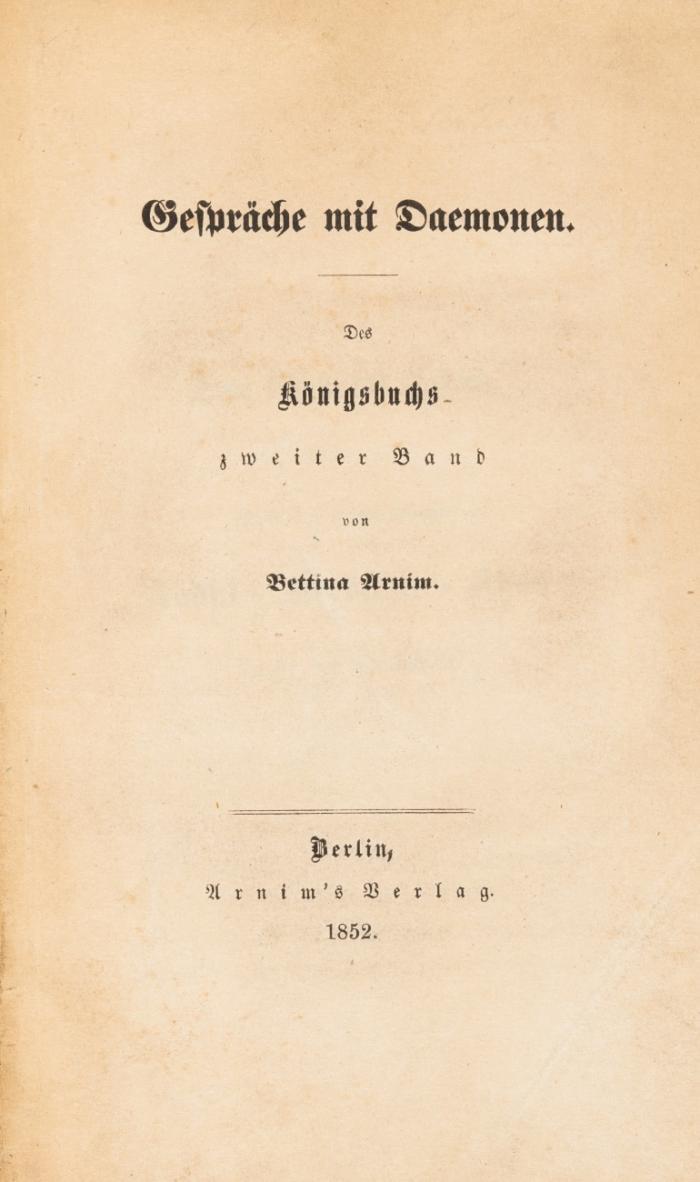 Gespräche mit Daemonen. Des Königsbuchs zweiter Band.