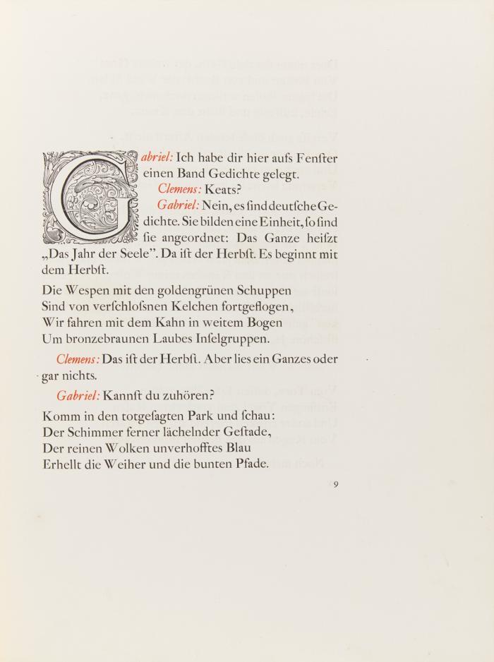 Das Gespräch über Gedichte.