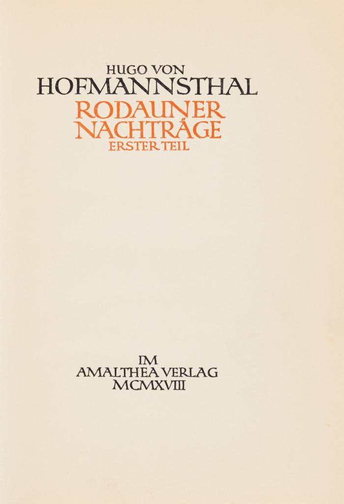 Rodauner Nachträge. 3 Bde.