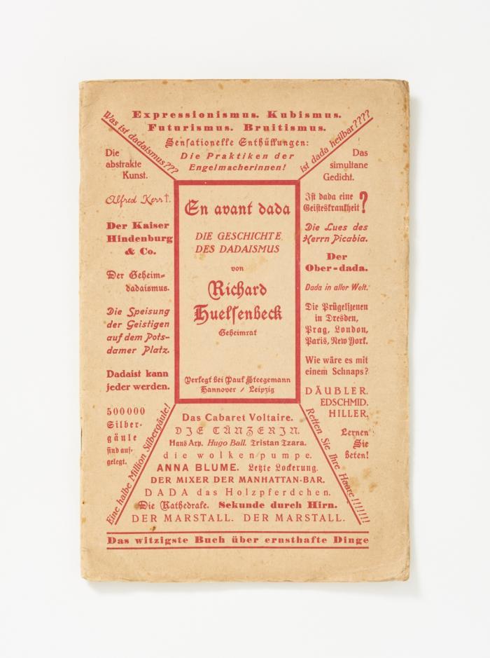 En avant Dada. Die Geschichte des Dadaismus.