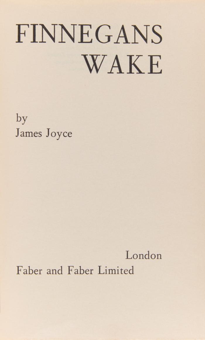 Finnegans Wake.