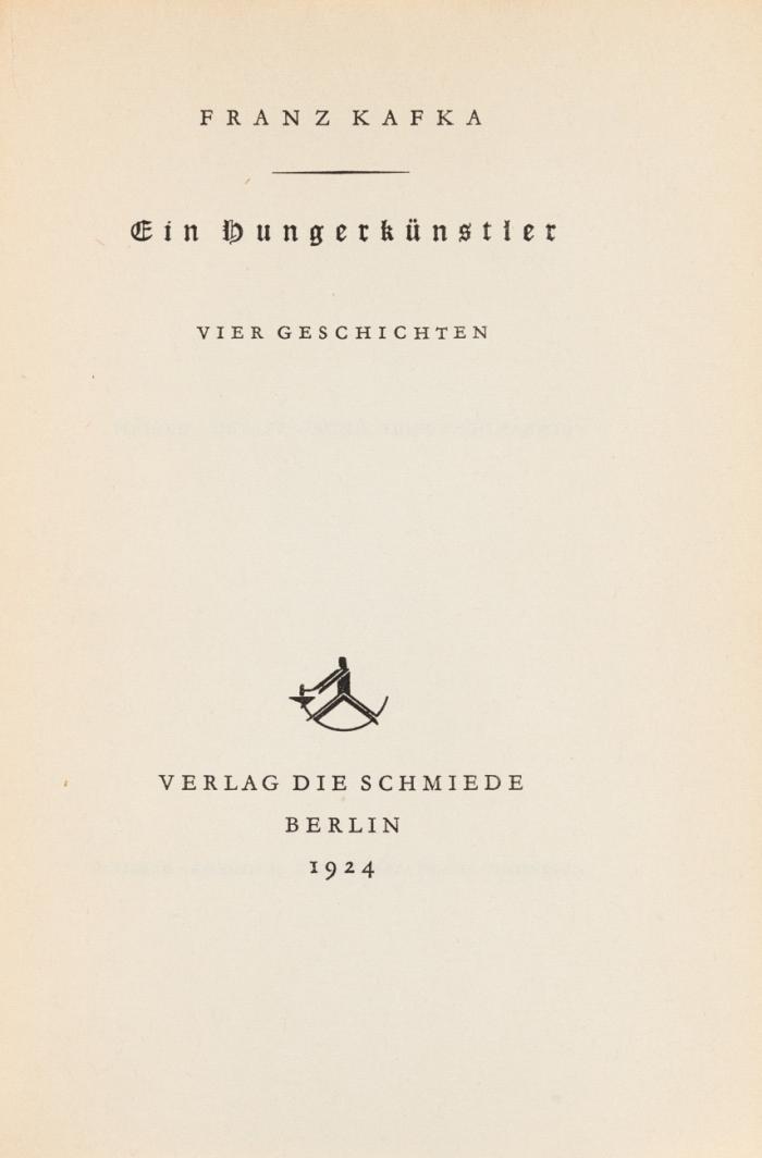 Ein Hungerkünstler. Vier Geschichten.