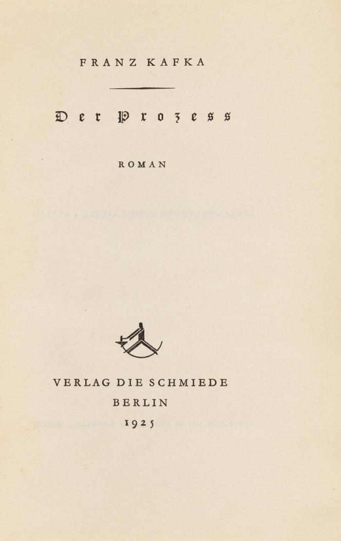 Der Prozess. Roman.