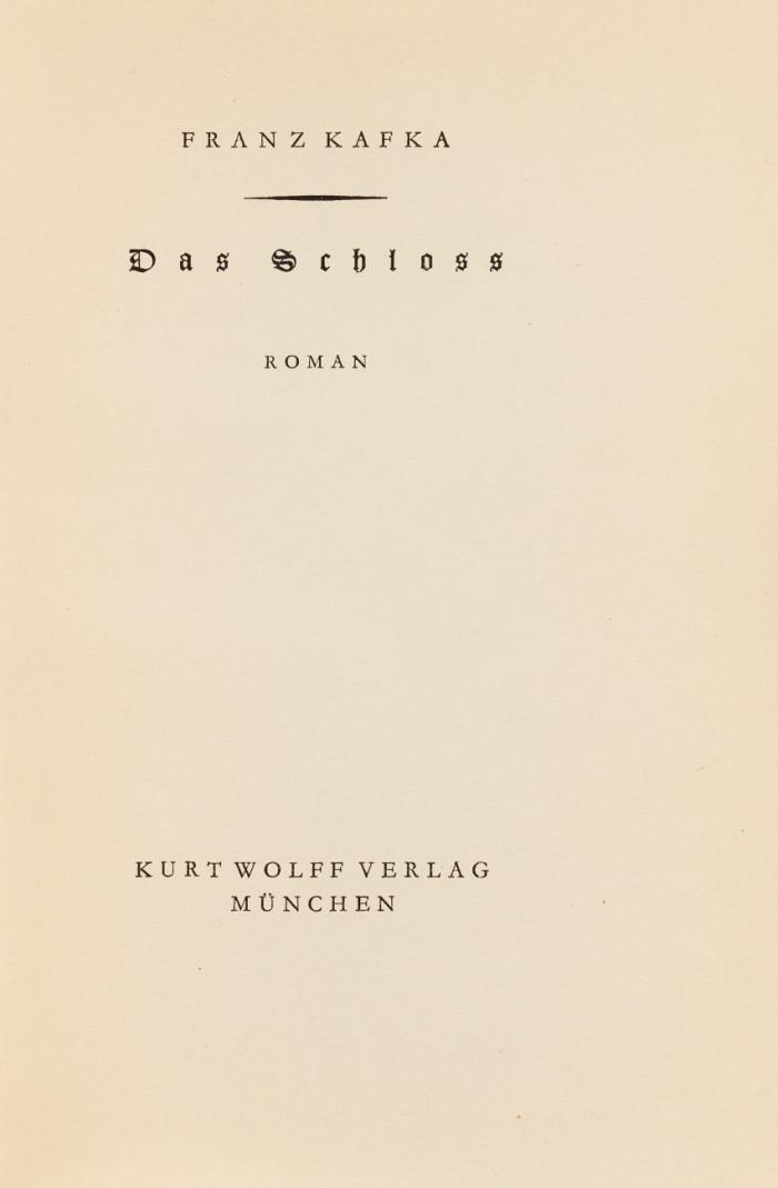 Das Schloss.