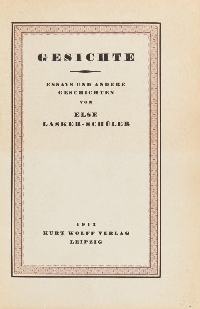 Gesichte Essays und andere Geschichten.