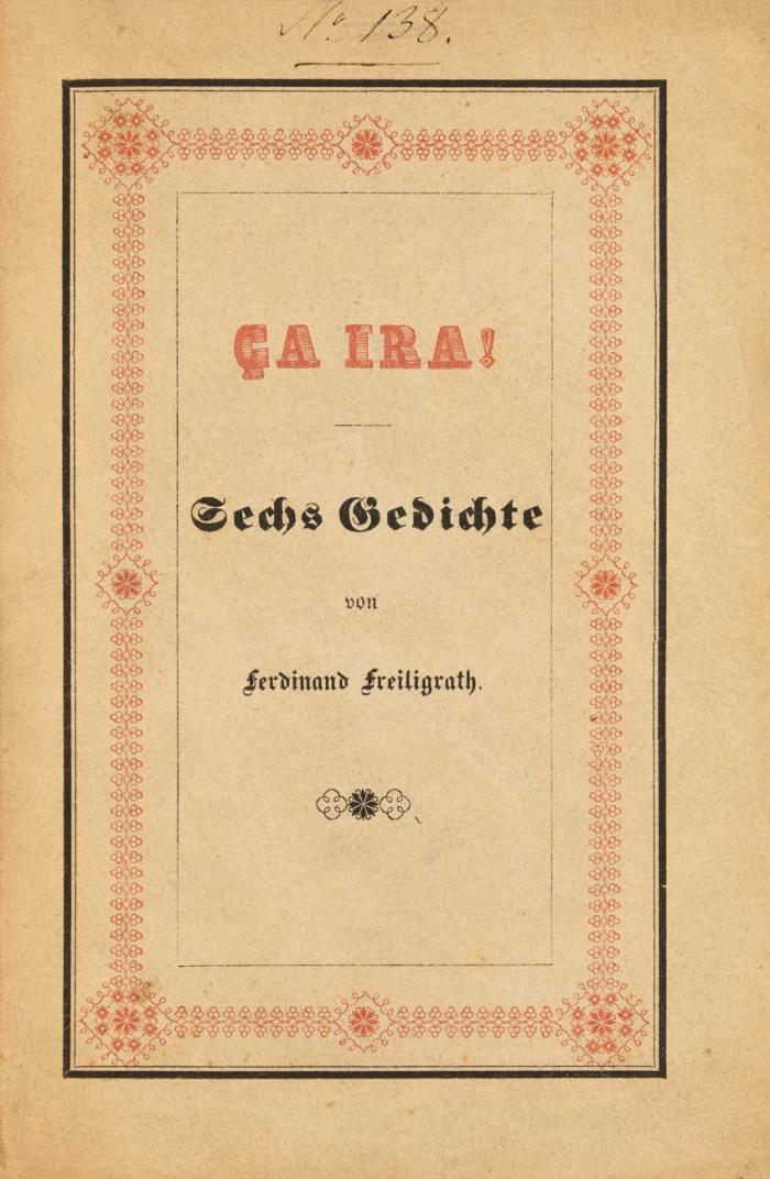 Ça ira! Sechs Gedichte.
