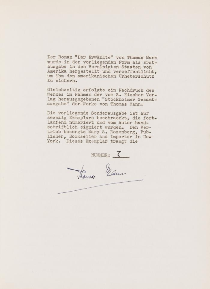 Der Erwählte. Roman.
