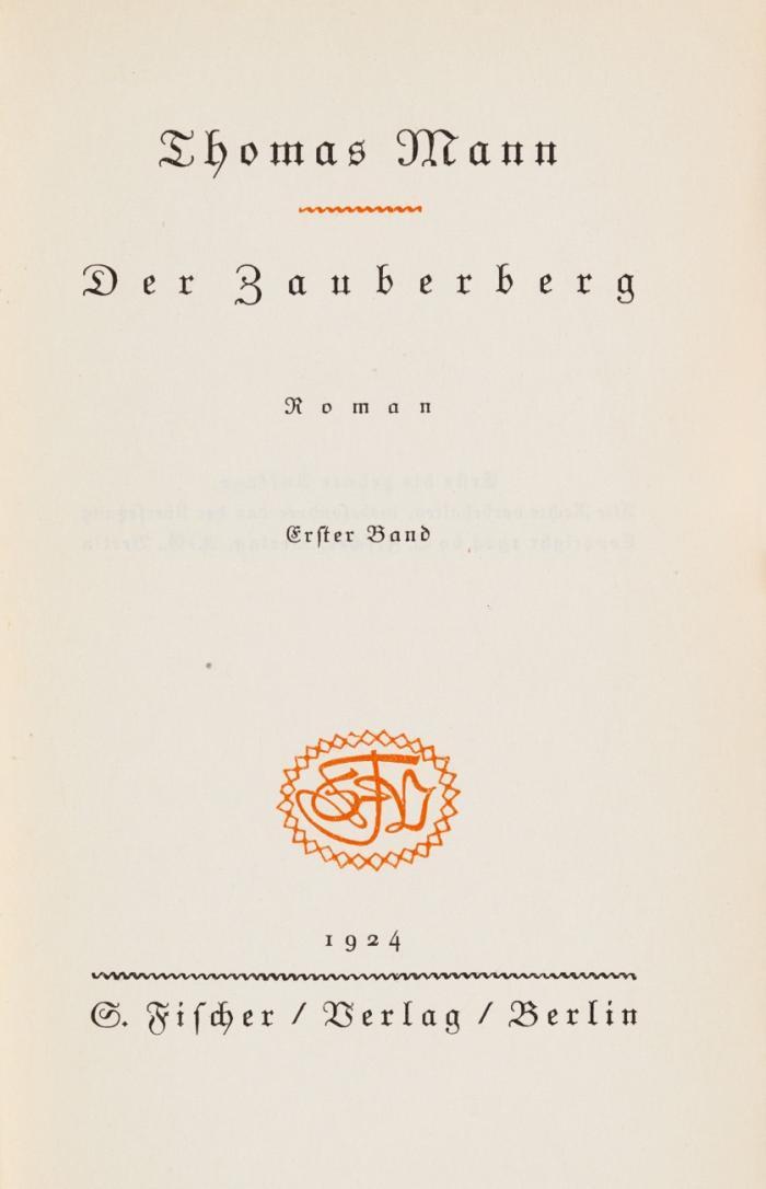 Der Zauberberg. Roman. 2 Bd.