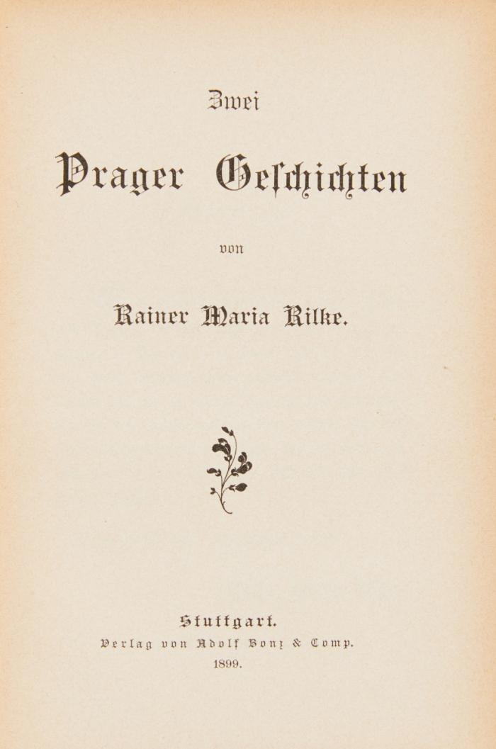 Zwei Prager Geschichten.