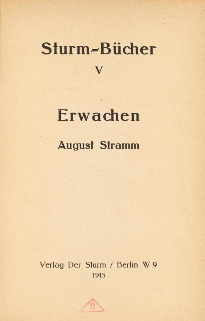 Sturm-Bücher. Sammelband von 5 Sturm-Büchern. I: Sancta Susanna; IV: Die Haidebraut; V: Erwachen; VIII: Kräfte; XI: Geschehen.