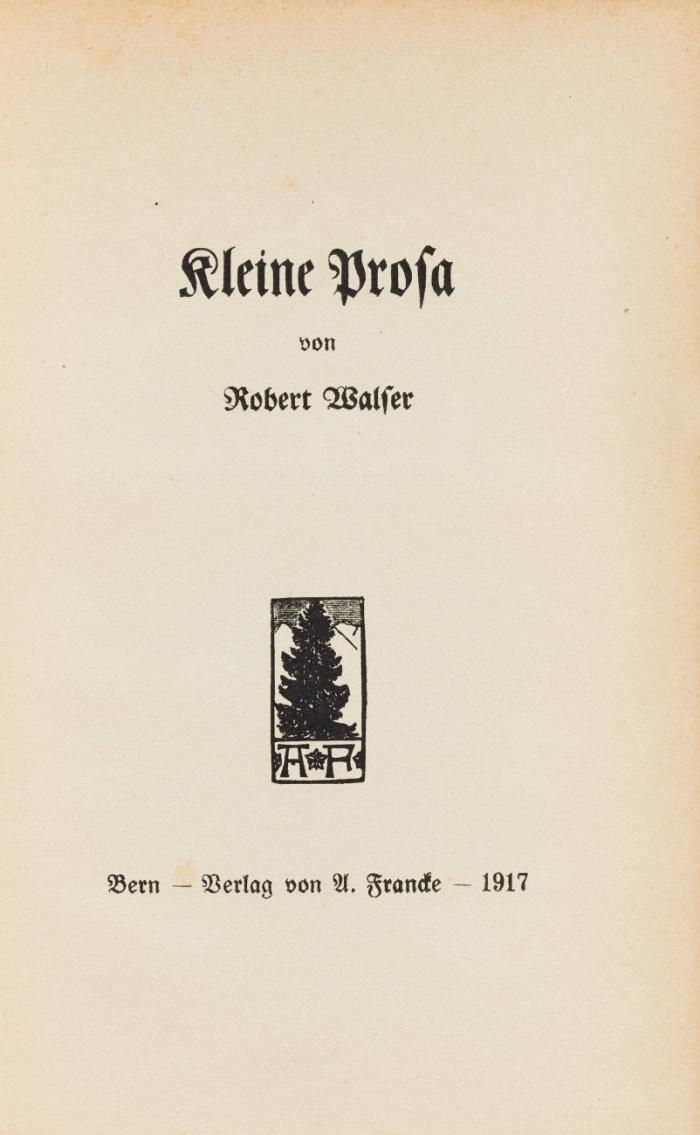 Kleine Prosa.