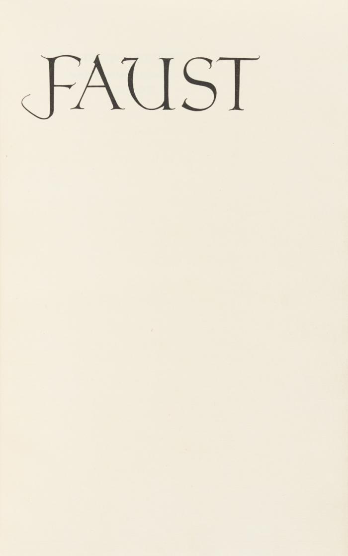 Faust. (Nach ältester Aufzeichnung 1771-1775).